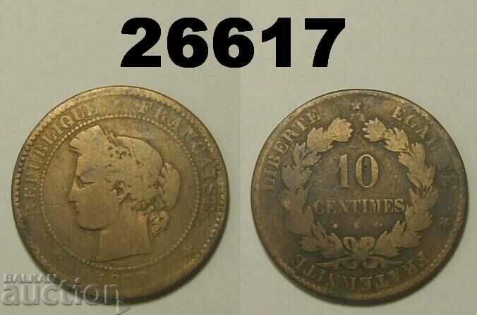 Franța 10 centimes 1872 K