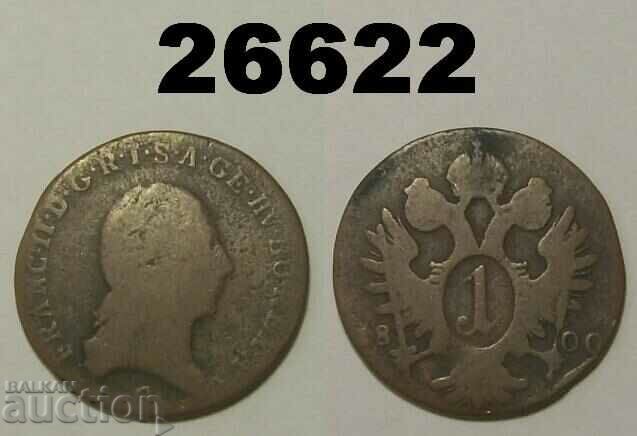 Австрия 1 кройцер 1800 C