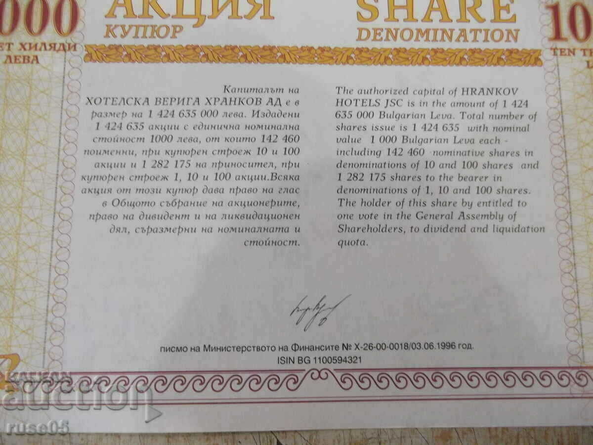 Auction Promotion "HRANKOV-HOTELSKA VERIGA" AD-10,000 BGN / 10x 1,000 BGN. Auction Promotion "HRANKOV-HOTELSKA VERIGA" AD-10,000 BGN / 10x 1,000 BGN.