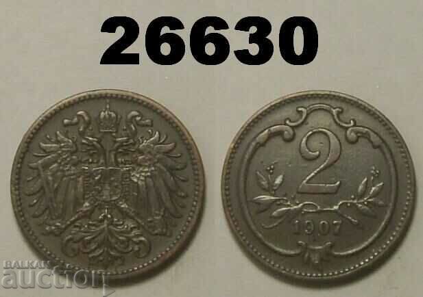 Австрия 2 хелера 1907