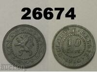 Belgium 10 centimes 1916 zinc