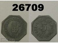 R! Hall 5 pfennig 1917 Zinc