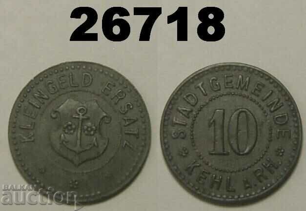 Kehl α. Rh. 10 pfennig 1917 Zinc