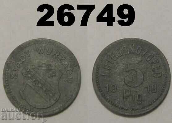 RR! Wurzach 5 pfennig 1918 zinc