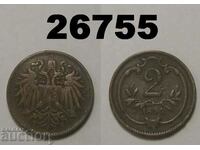 Austria 2 curba Heller 1894