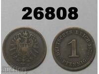 Германия 1 пфениг 1875 C