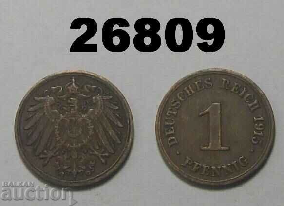 Германия 1 пфениг 1915 G