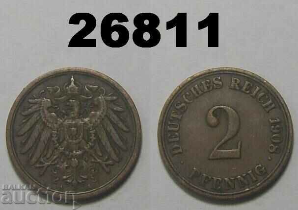 Γερμανία 2 pfennigs 1908 A