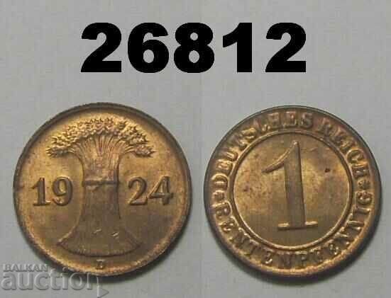 Germany 1 Renten Pfennig 1924 D UNC