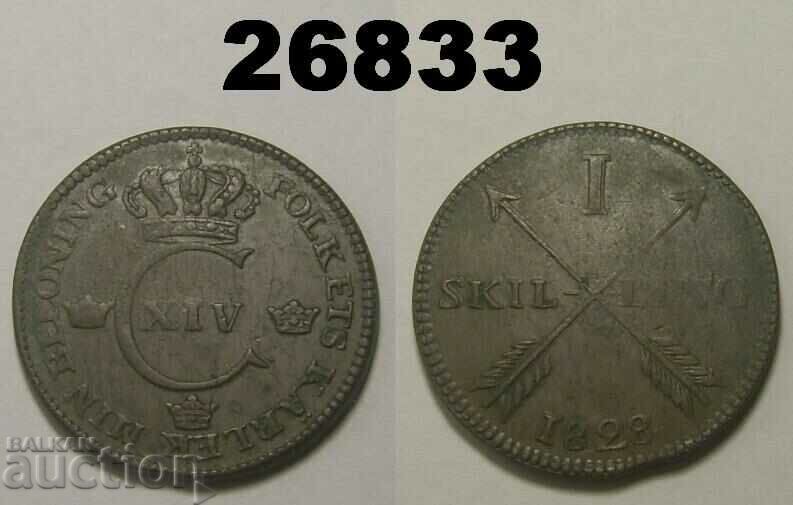 Sweden 1 skilling 1828