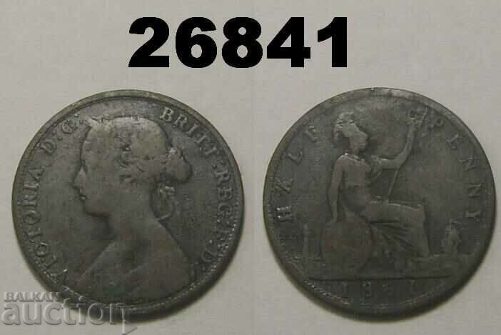 Marea Britanie 1/2 penny 1861