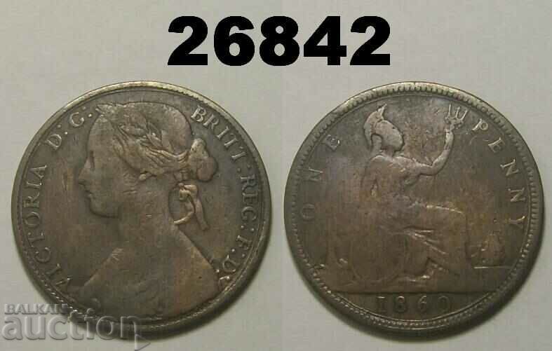 Великобритания 1 пени 1860