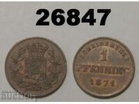 Bavaria 1 pfennig 1871