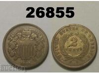 2 cenți SUA 1864