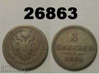 Austria 1 Kreuzer 1851 A
