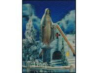 3D Japanese postcard church Christmas motif stereo