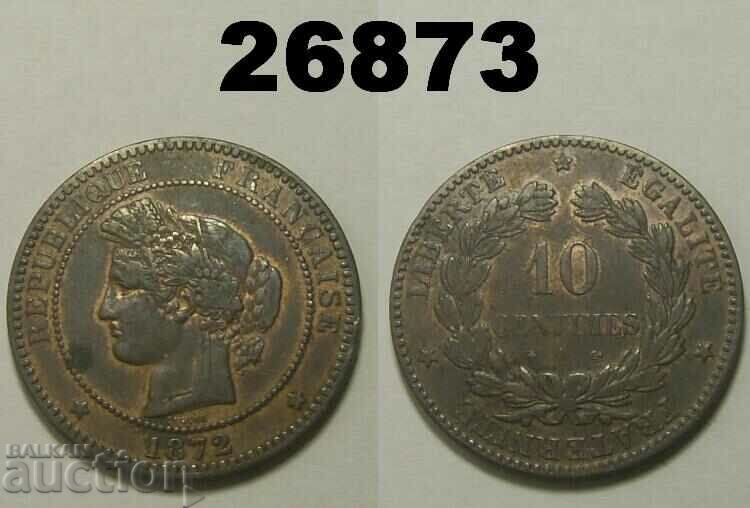 Франция 10 сантима 1872 А