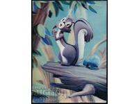 3D postcard animation squirrel animal stereo