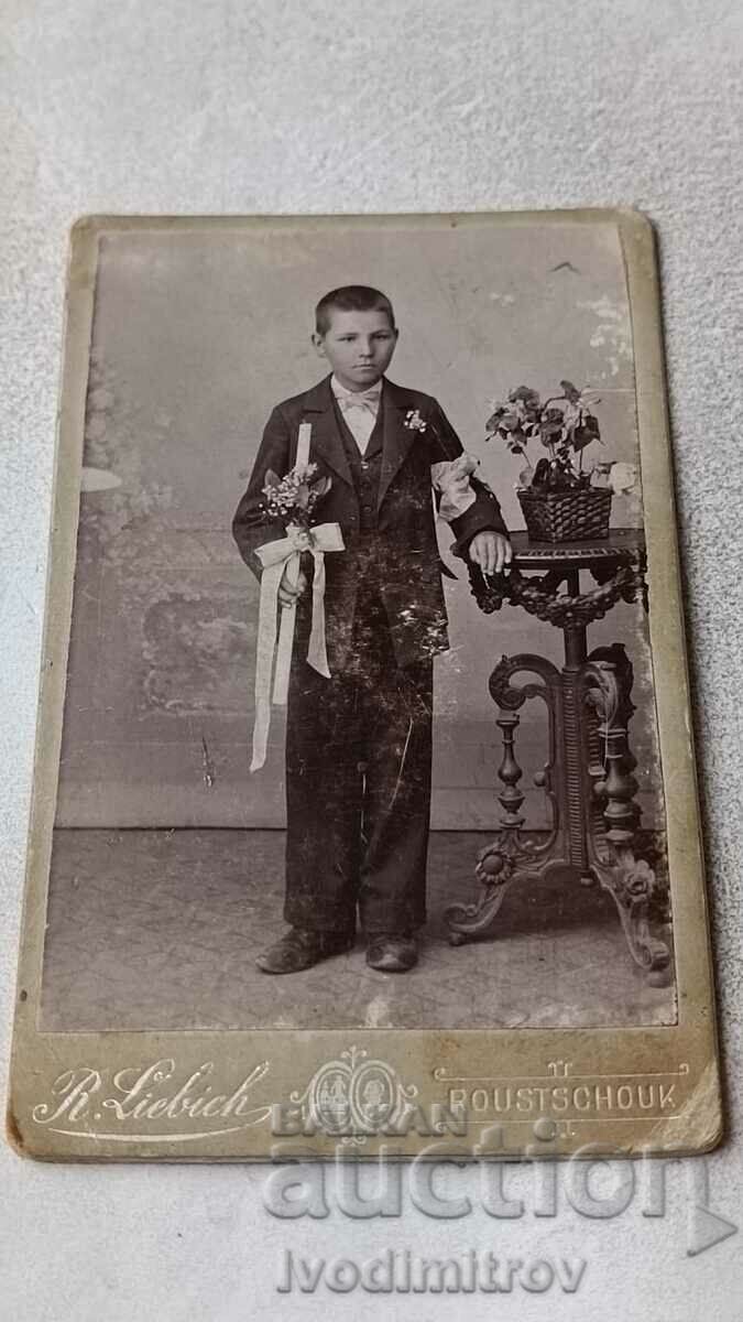 Photo Rousse Boy in suit 1898 Carton