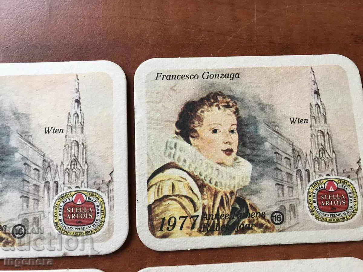 Delivery of ADVERTISING BEER PLATE-STELLA ARTOIS-4 PCS Delivery of ADVERTISING BEER PLATE-STELLA ARTOIS-4 PCS