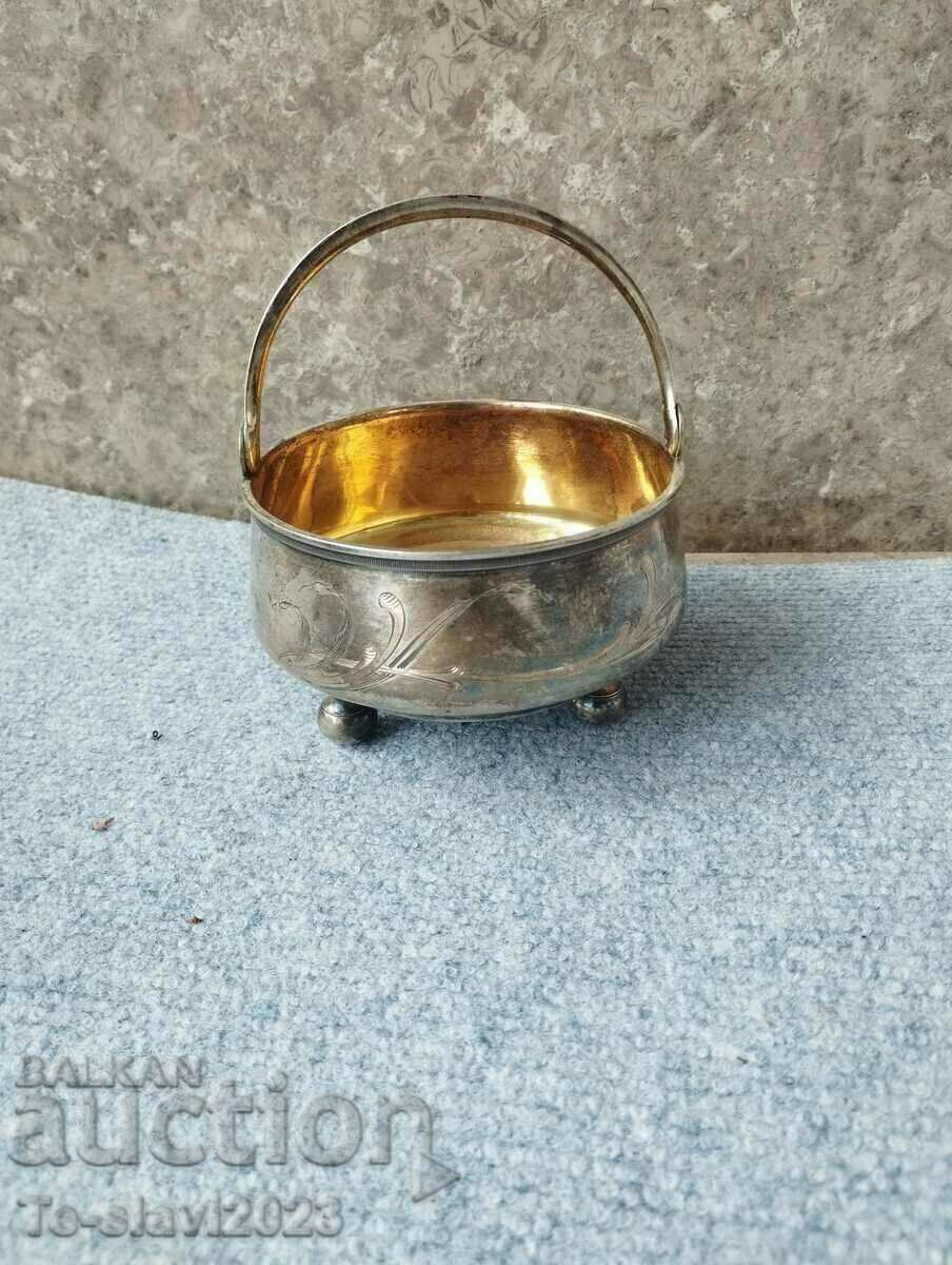 Old Russian silver,,,84,, bonbonniera, sugar bowl