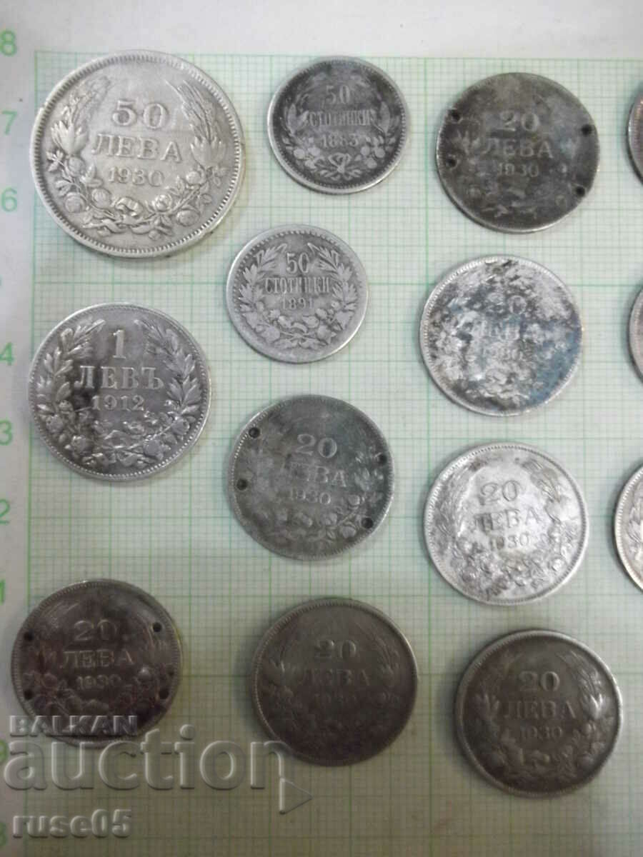 Lot of 18 pcs. Bulgarian silver coins with price 200.00 BGN | € 102.26