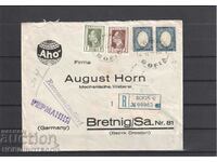 BULGARIA TRAVELED R ENVELOPE SOFIA GERMANY 1930 STICKER 2 TYPES 5