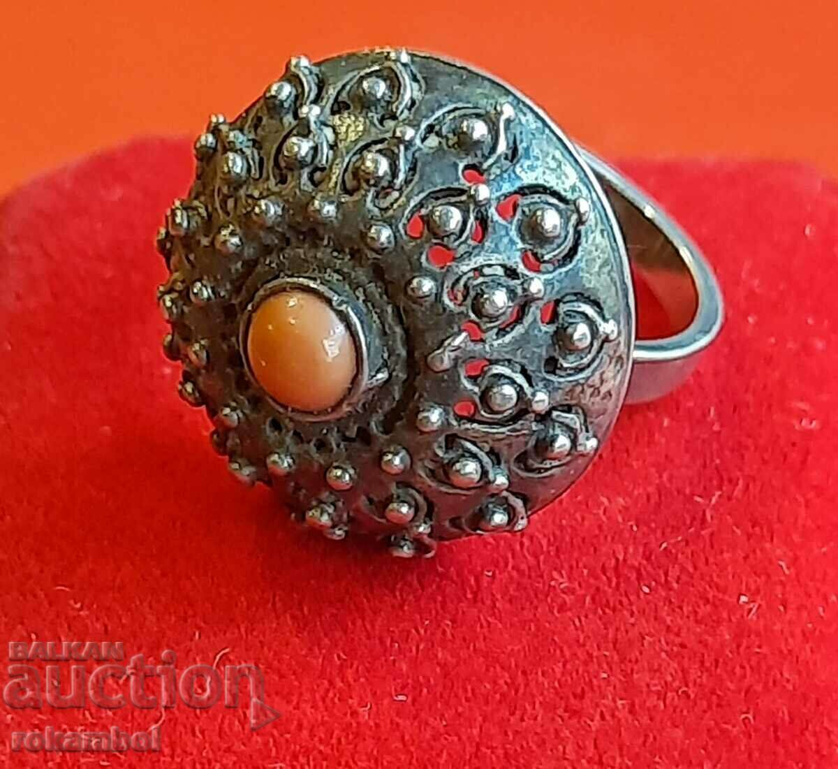 Δημοπρασία Αντίκα ασημένιο δαχτυλίδι