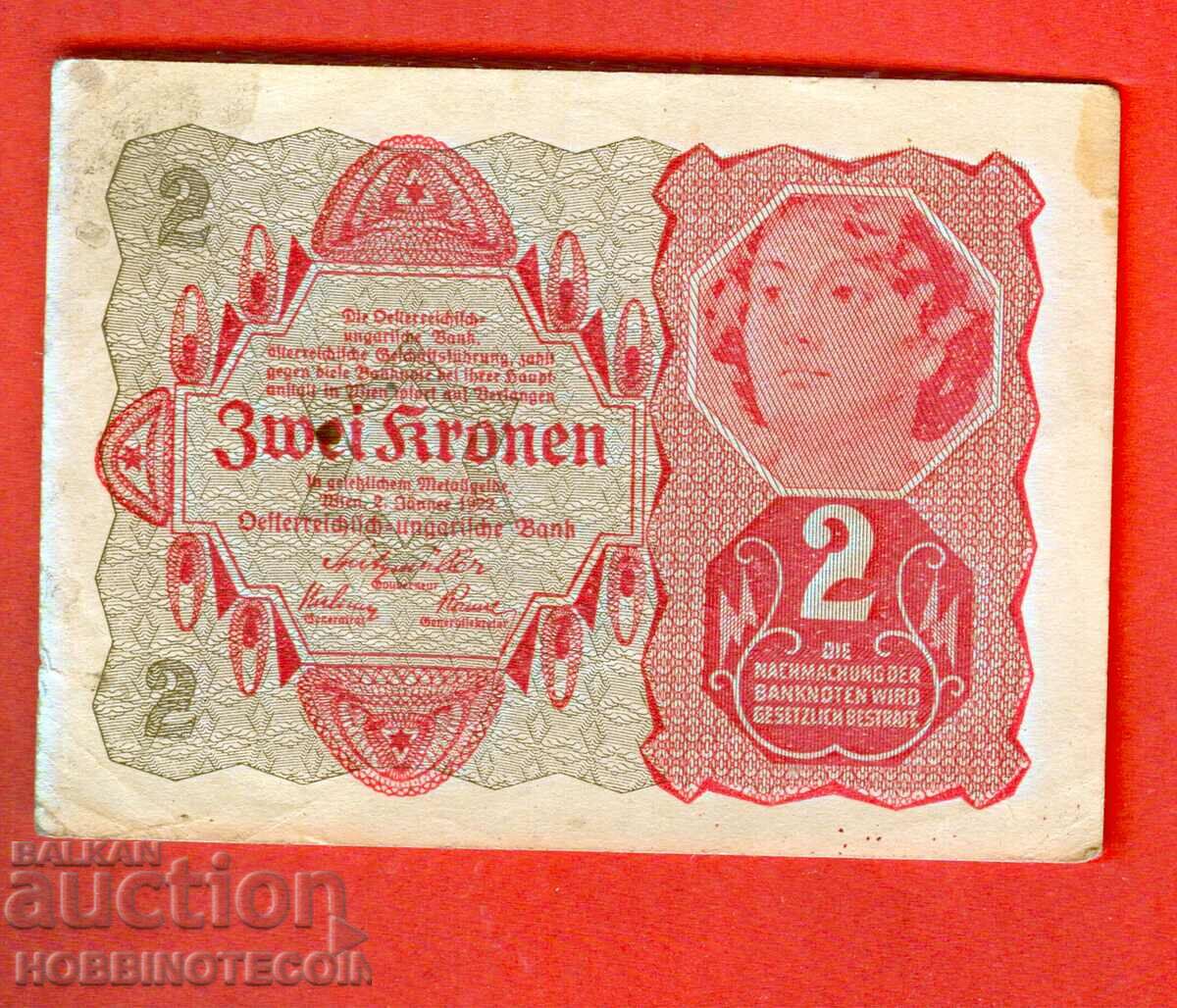 UNGARIA AUSTRIA AUSTRIA - UNGARIA - 2 - 1922 - 1