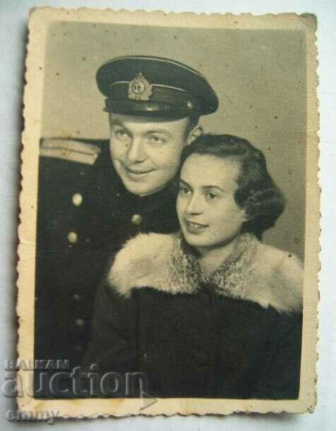 Стара малка снимка - моряк, офицер - 1952 г.