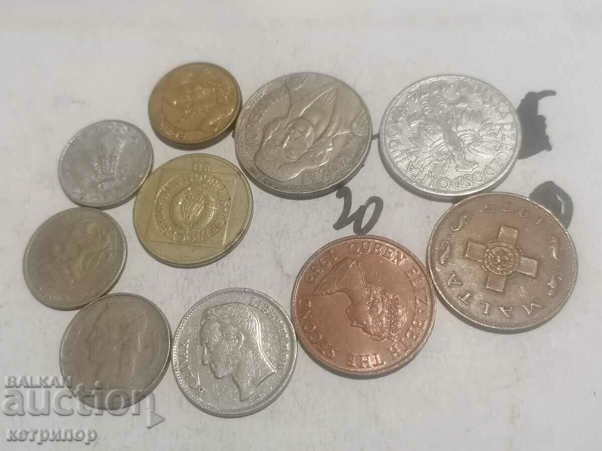 Lot of coins 10 pcs. with price 9.90 BGN | € 5.06