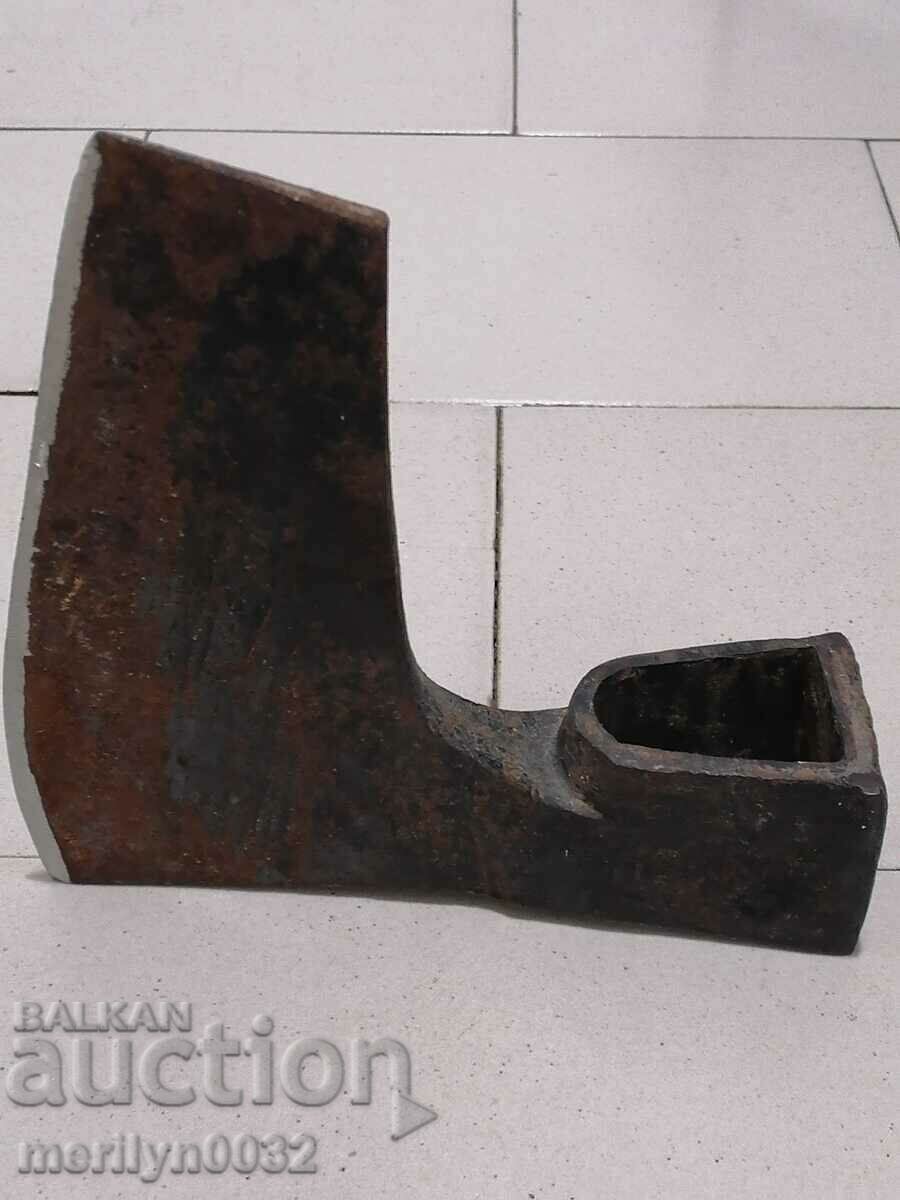 Auction  Old forged soc ax without a handle with a satyr ax stamp