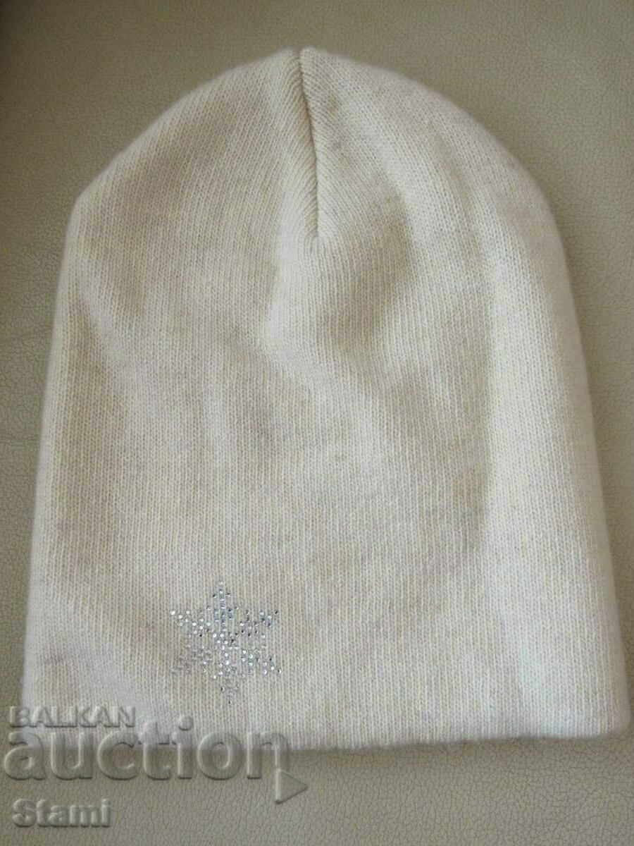 Lovely brocade hat, 100% organic wool, Mongolia - 6
