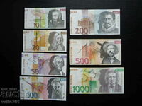 SLOVENIAN SET 10 - 1000 TOLAR 1992-2003 ( CITIȚI DESCRIEREA )