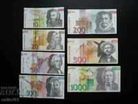 SLOVENIAN SET 10 - 1000 TOLAR 1992-2003 ( READ THE DESCRIPTION )