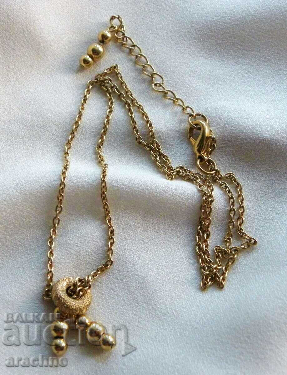 Gold plated silver necklace with price 65.00 BGN | € 33.23