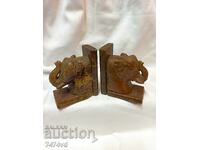 MARBLE BOOKHOLDERS - ELEPHANTS