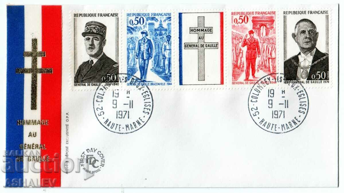 Franța 1971.1 an de la moartea gen. de Gaulle FDC