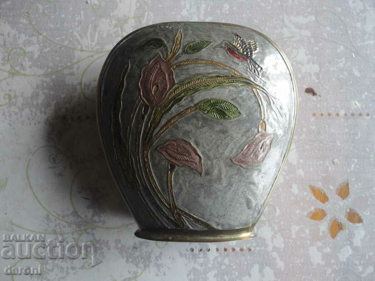 Bronze vase with enamel with price 35.00 BGN | € 17.90 Bronze vase with enamel with price 35.00 BGN | € 17.90