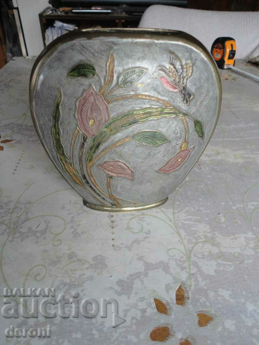 Bronze vase with enamel - 6 Bronze vase with enamel - 6