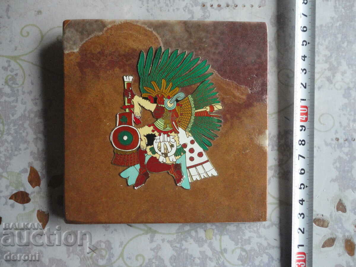 Mexican bronze painting sculpts an Aztec god with price 35.00 BGN | € 17.90 Mexican bronze painting sculpts an Aztec god with price 35.00 BGN | € 17.90