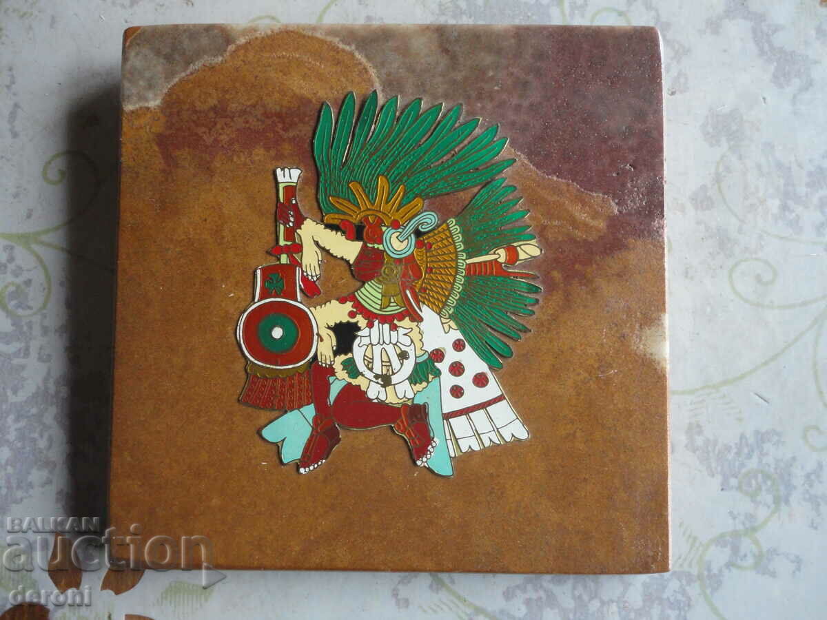 Mexican bronze painting sculpts an Aztec god - 7 Mexican bronze painting sculpts an Aztec god - 7