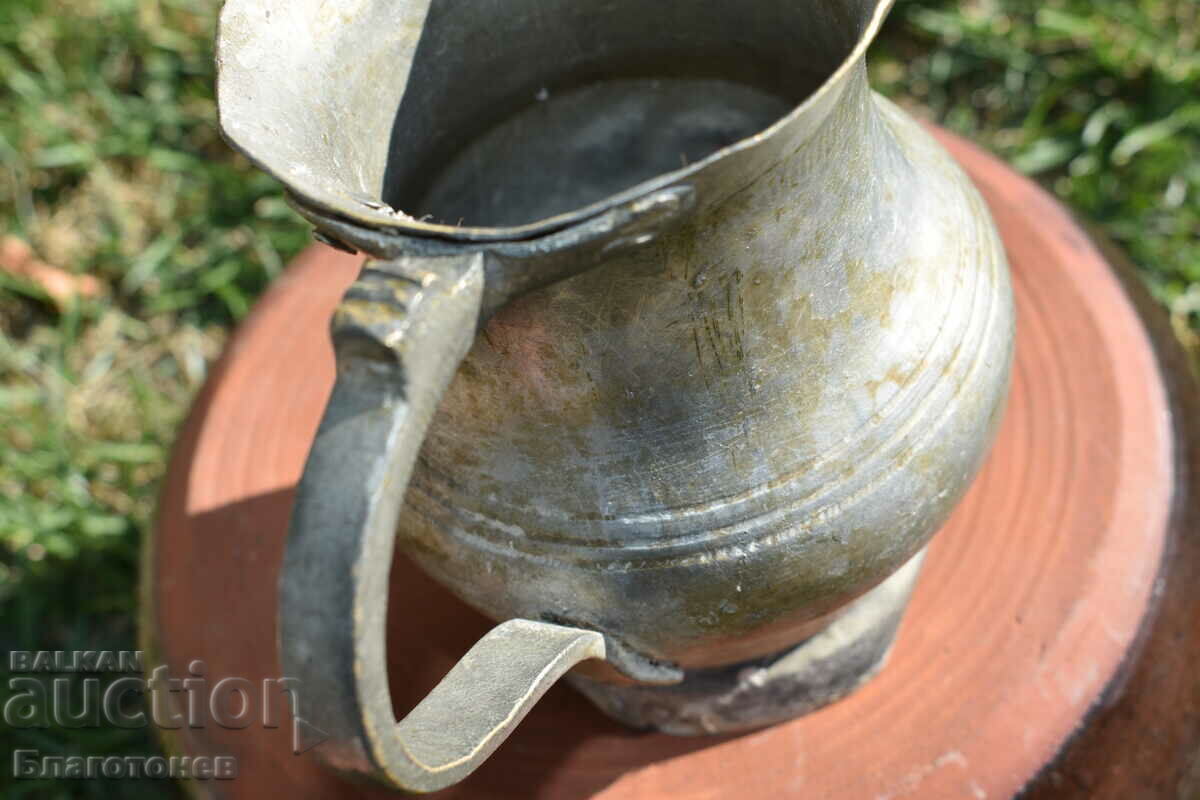 Old wrought copper jug with price 100.00 BGN | € 51.13 Old wrought copper jug with price 100.00 BGN | € 51.13