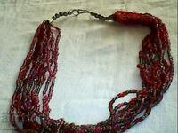 very beautiful ruby bead necklace