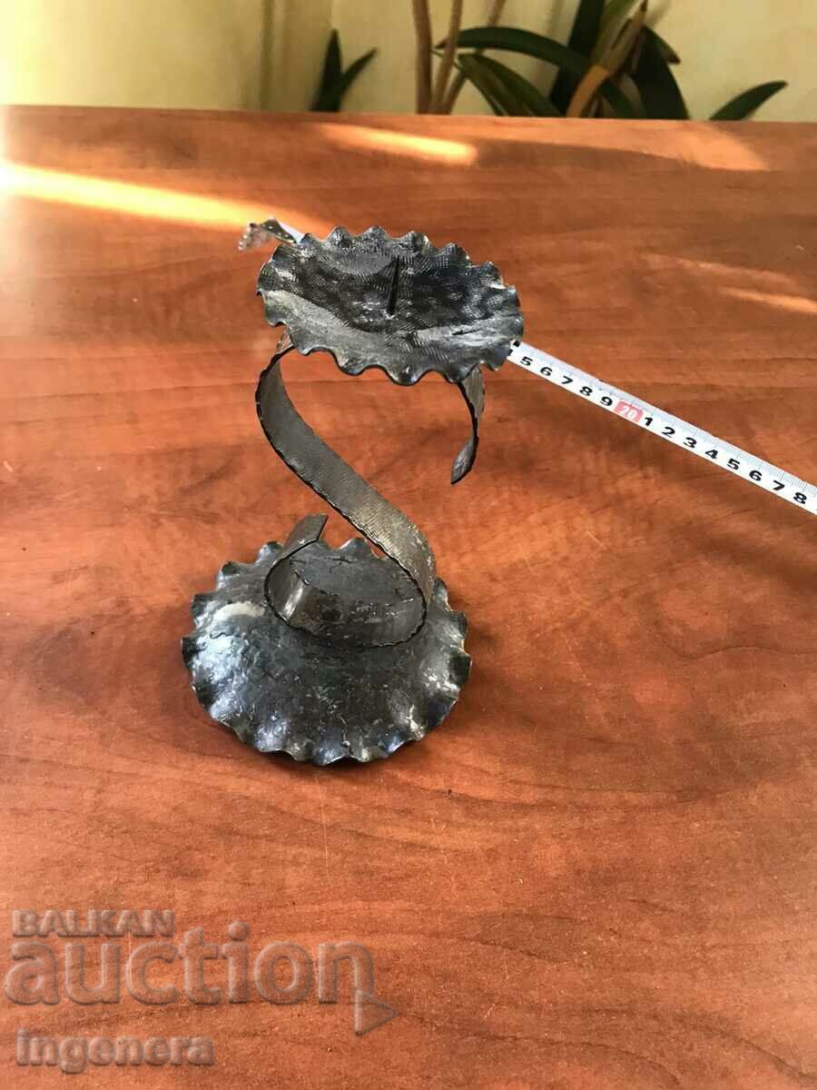CANDLESTICK WROUGHT IRON METAL OLD with price 12.00 BGN | € 6.14 CANDLESTICK WROUGHT IRON METAL OLD with price 12.00 BGN | € 6.14