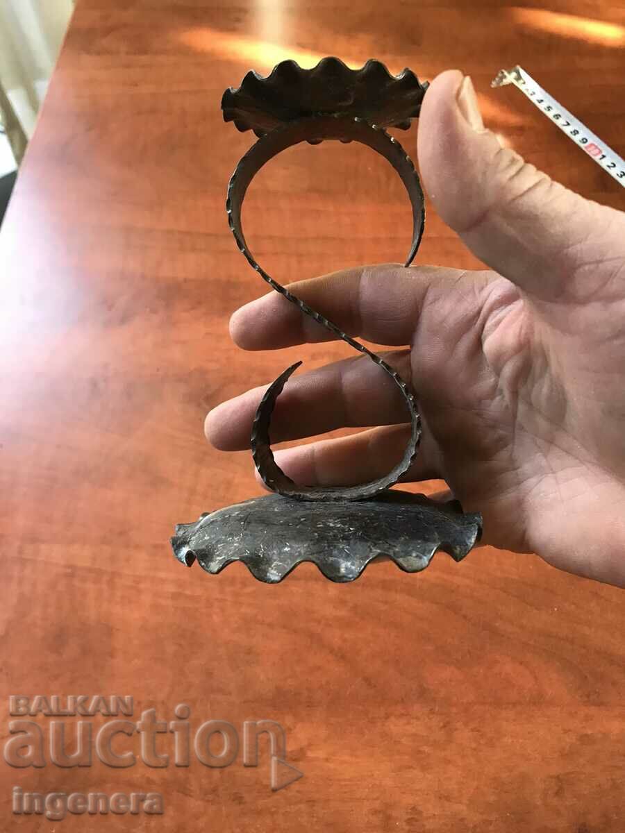 Auction CANDLESTICK WROUGHT IRON METAL OLD Auction CANDLESTICK WROUGHT IRON METAL OLD