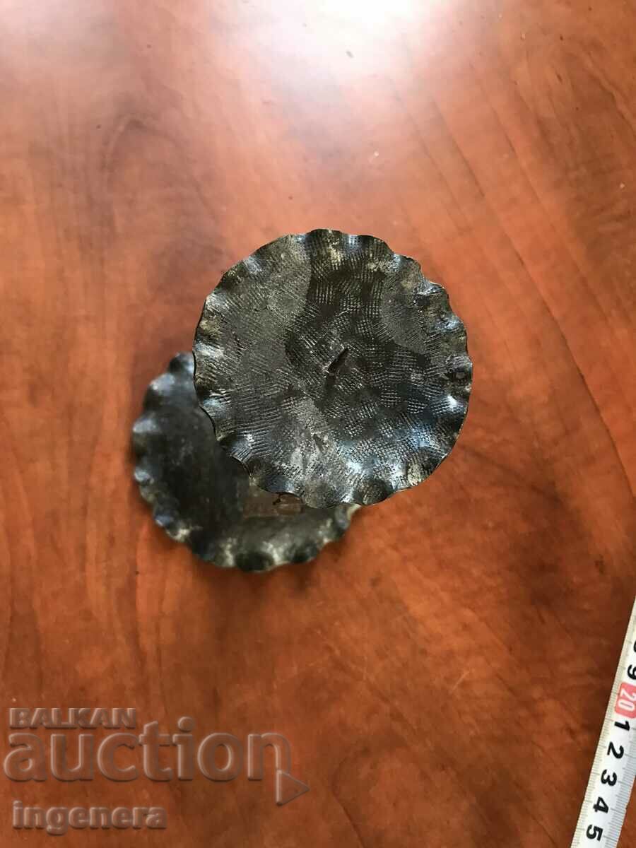 CANDLESTICK WROUGHT IRON METAL OLD - 6 CANDLESTICK WROUGHT IRON METAL OLD - 6