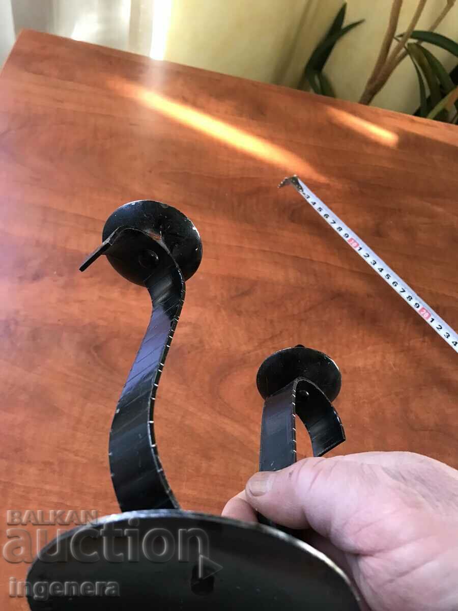 Delivery of CANDLESTICK WROUGHT IRON METAL ANTIQUE PAIR Delivery of CANDLESTICK WROUGHT IRON METAL ANTIQUE PAIR