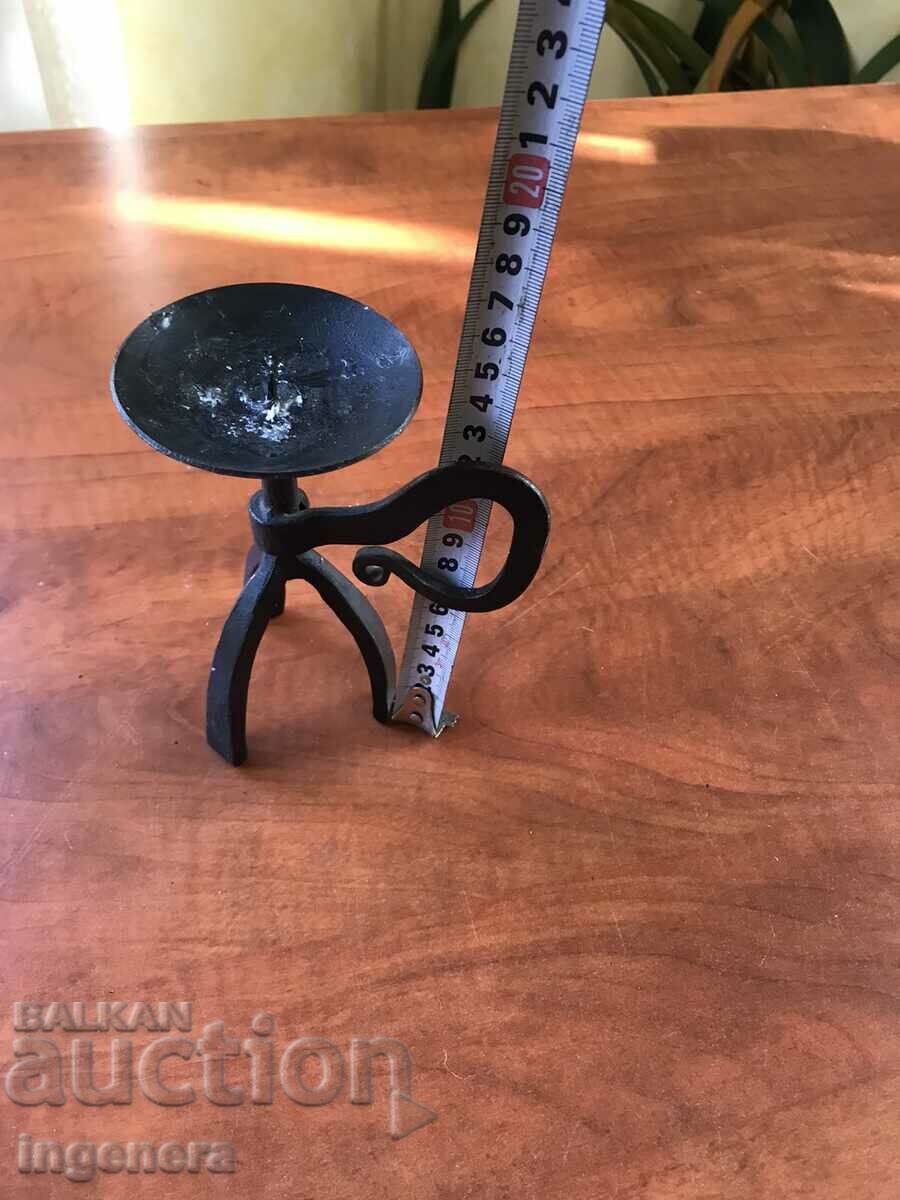 CANDLESTICK WROUGHT IRON METAL ANTIQUE SOLID with price 34.00 BGN | € 17.38 CANDLESTICK WROUGHT IRON METAL ANTIQUE SOLID with price 34.00 BGN | € 17.38