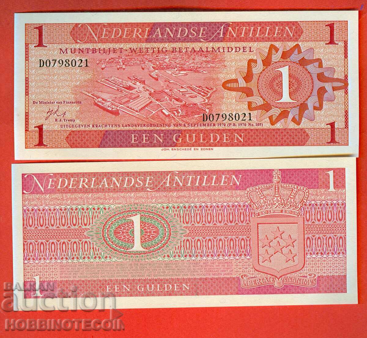ANTILELE OLANDEZE - 1 număr Gulden 1970 NOU UNC